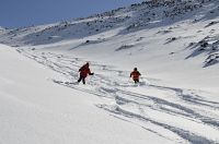 Auf Grund der Lawinengefahr kein Aufstieg sondern Abfahrt ins Tal